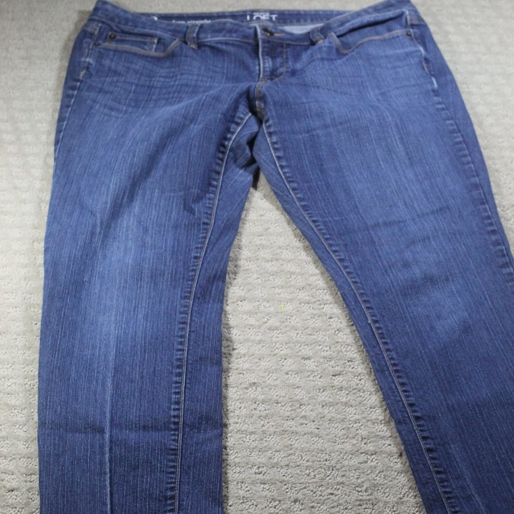 Ann Taylor Loft Size 12 Modern Straight Blue Jeans